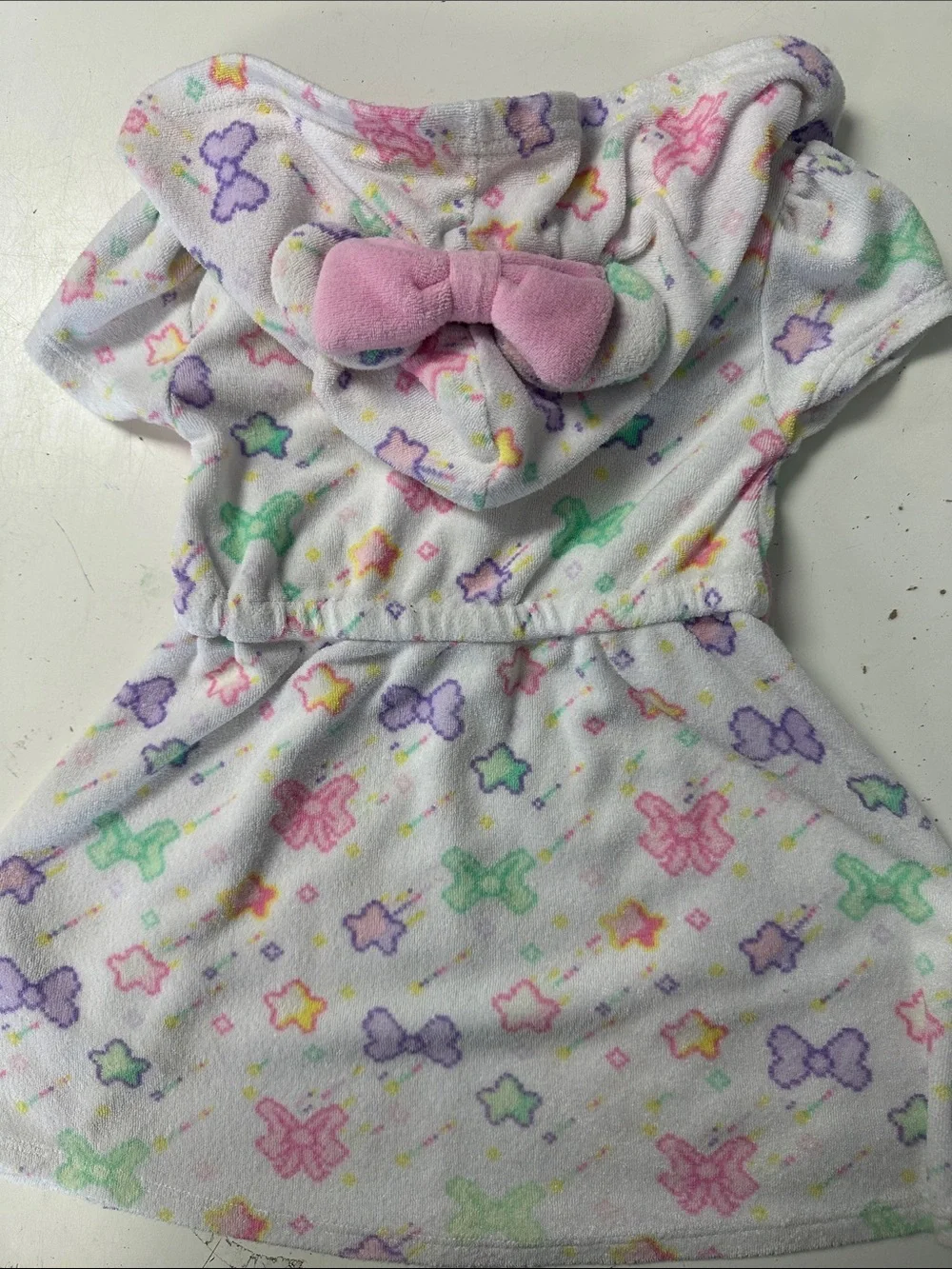 Disney Parks Cruise Line Terry Cloth Towel Minnie Mouse Bow Swim Cover up 2
